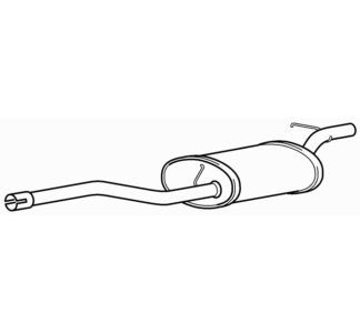 Rear exhaust silencer - back, box