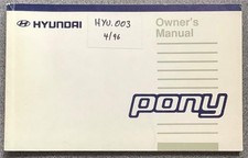 HYUNDAI PONY Car Owner's