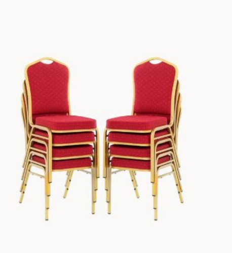 Stacking red banquet chairs - red,