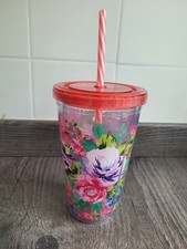 Reusable Cold Cup Tumbler With Straw and Lid