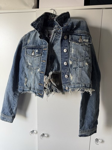 Zara ladies jeans top - zara,