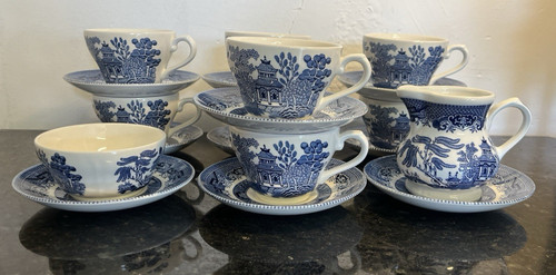 Churchill blue willow - willow, set