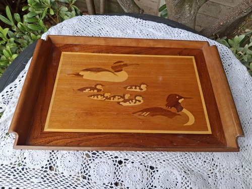 Vintage wooden inlaid - wooden,