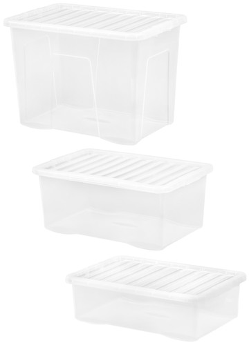 Clear plastic storage - clear,