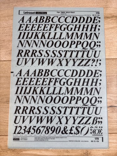 Letraset rub transfer - letraset,