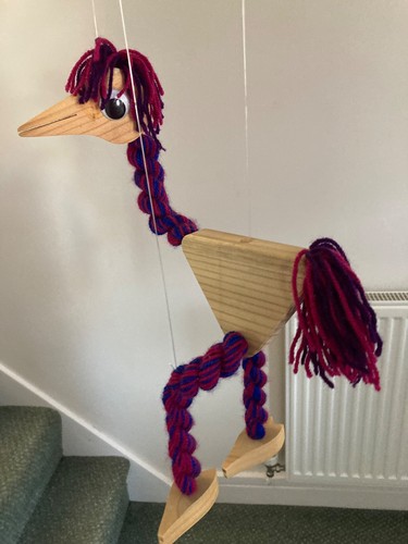 Wooden bird string marionette - wooden,