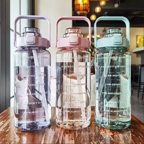 Water bottle with straw - with,