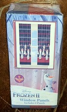 Disney Frozen II: OLAF ON PLAID Panels (2 Panels & Tie-backs- 82" x 63")