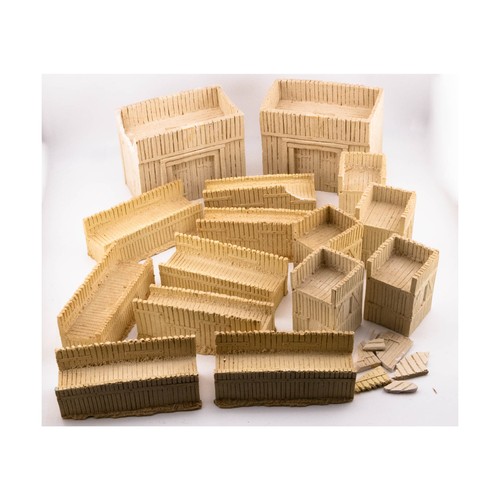 Lot terrain 15mm wooden fort - lot,
