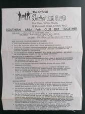 THE BEATLES  WIMBLEDON PALAIS FLYER INVITE LETTER  14/121963 SOUTHERN FAN CLUB