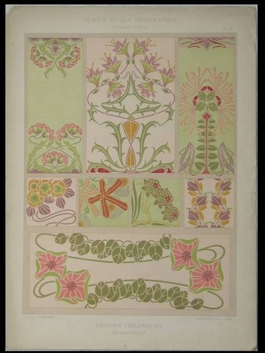 Art nouveau ceramic decor - art,