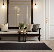 Sisal Rug Black Large 100%