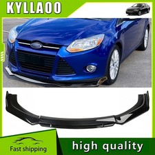 For Ford Focus 2012-2014 Front Bumper Lip Splitter Diffuser Spoiler Gloss Black