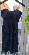 Debut Ladies Navy Blue Chiffon Prom / Evening / Bridesmaid  Dress Size 12