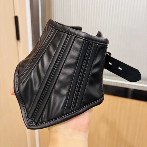 Leather neck collar cuffs - leather,
