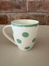 Cath Kidston Mug Green White Polka Dot Large Crush Spot Cup Spotty Dotty
