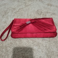 Next Clutch Red Satin  Evening