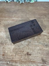 Vintage Bakelite Box 1930's Small Bakelite Brown Hinged Lid Box