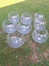 8 X Gold Fish Bowls,  All In Good Order,  Used For Wedding Centerpieces