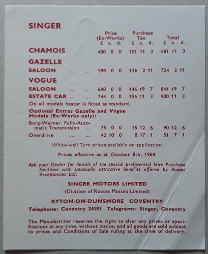 Singer range price list - range,