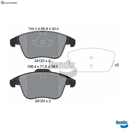 Brake pad set disc - brake,