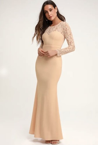 Blush lace maxi - blush,