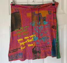 Desigual Small Size 10 Patchwork Jersey Skirt