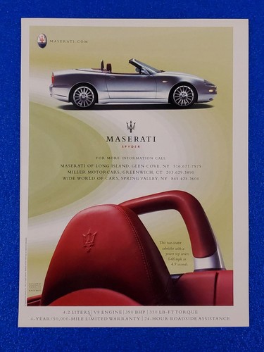 2003 maserati spyder - new, york
