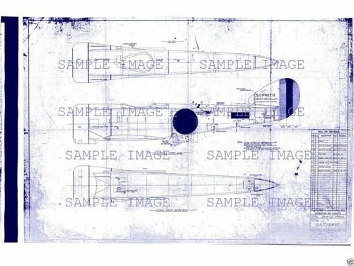 Sopwith pup blueprint - sopwith, plans