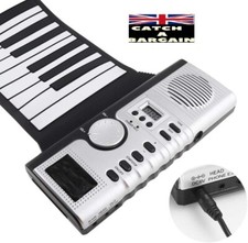 Flexible 61 Keys Roll Up Piano Rechargeable Silicone Soft Key Board Piano (K201)