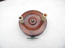 Vintage Hardwood & Brass 7 3/4" Sea Fishing Reel