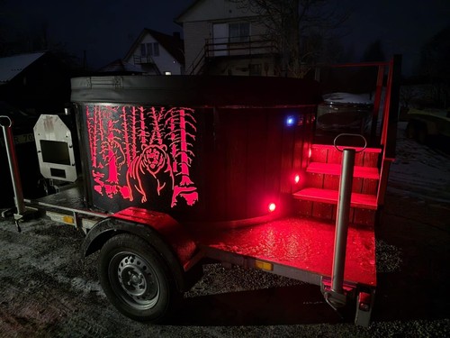 Wood fired mobile hot tubs - tubs, and