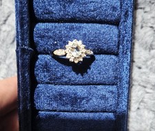 Aquamarine And Diamond Ring