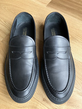 RARE!! GH Bass Buxton Penny Loafers Black Leather (UK Size 10)