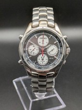 Seiko 7T34-7A60 1997 REVERSE PANDA ALARM CHRONOGRAPH - NEW GLASS/BATTERY