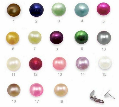 12mm faux pearl earrings posts - 12mm,