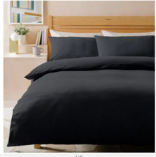 Save 50% - Habitat Stonewashed Cotton Charcoal Bedding Set - Double