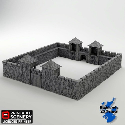 Norman fort walls - walls, scatter