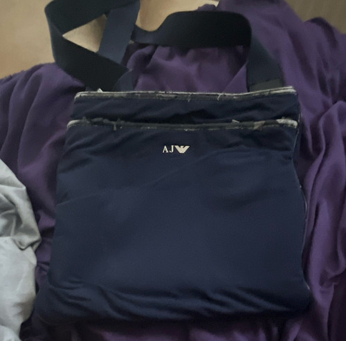 Armani jeans navy nylon - armani, canvas