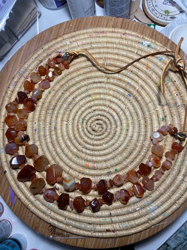 Vtg carnelian agate - carnelian, heavy