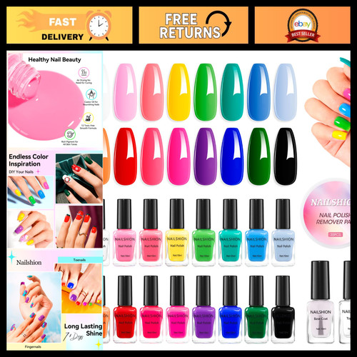 Color rainbow nail polish - 16,