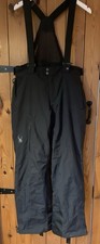 Spyder Men's Black Skiing Salopettes Trousers Size L R Thinsulate, Worn Once