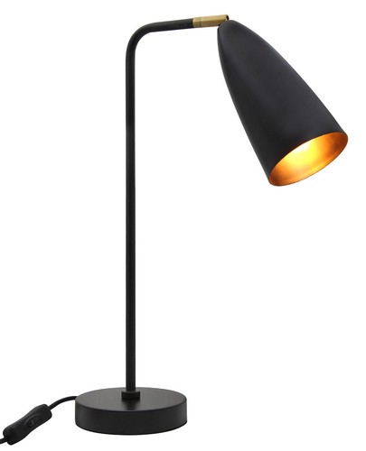 Black metal table lamp - black,