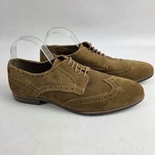 Topman Tan Suede Brogue Shoes