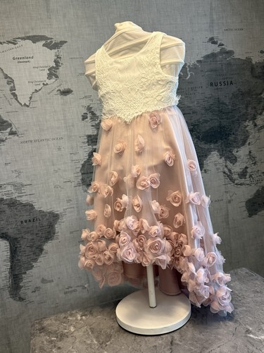 Girls pink monsoon dress age - dress,