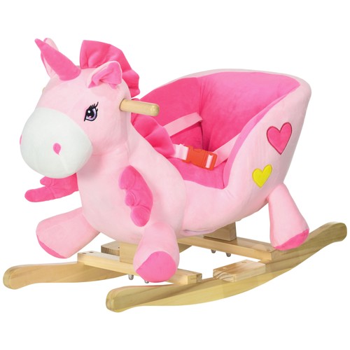 Homcom rocking horse plush - horse,,