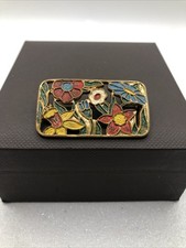 Vintage Enamel Flower Brooch
