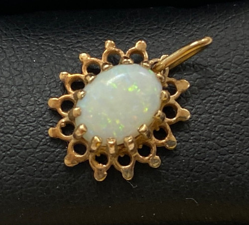 Vintage 9ct gold opal - ,