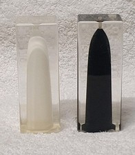 🔶️LUIGI MASSONI AMBROGIO POZZI GUZZINI LUCITE ACRYLIC SALT PEPPER SPACE AGE MCM