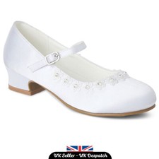Girls White Satin Communion